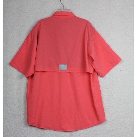 Real Tree Clemson Embroidered Vented Fishing Shirt Men's Size Large Orange - Picture 9 of 10